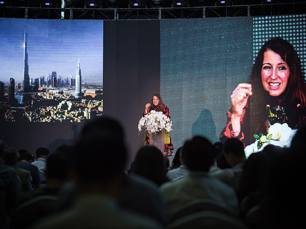 Benedetta Tagliabue presenting at GWC 2016 in Shanghai about Gaudí’s influence on modern architecture